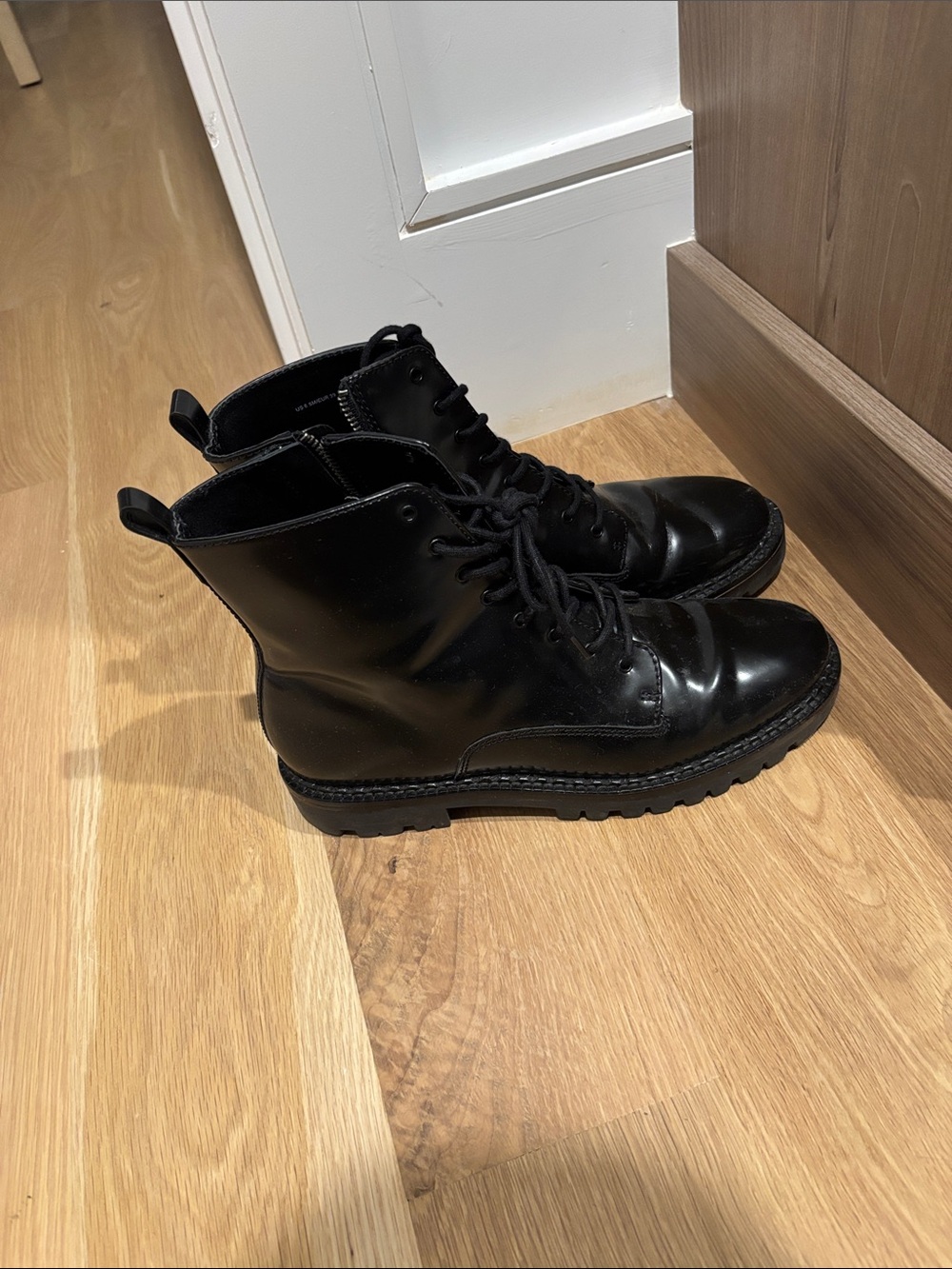 Vince black waterproof zip boots. Size 8.5